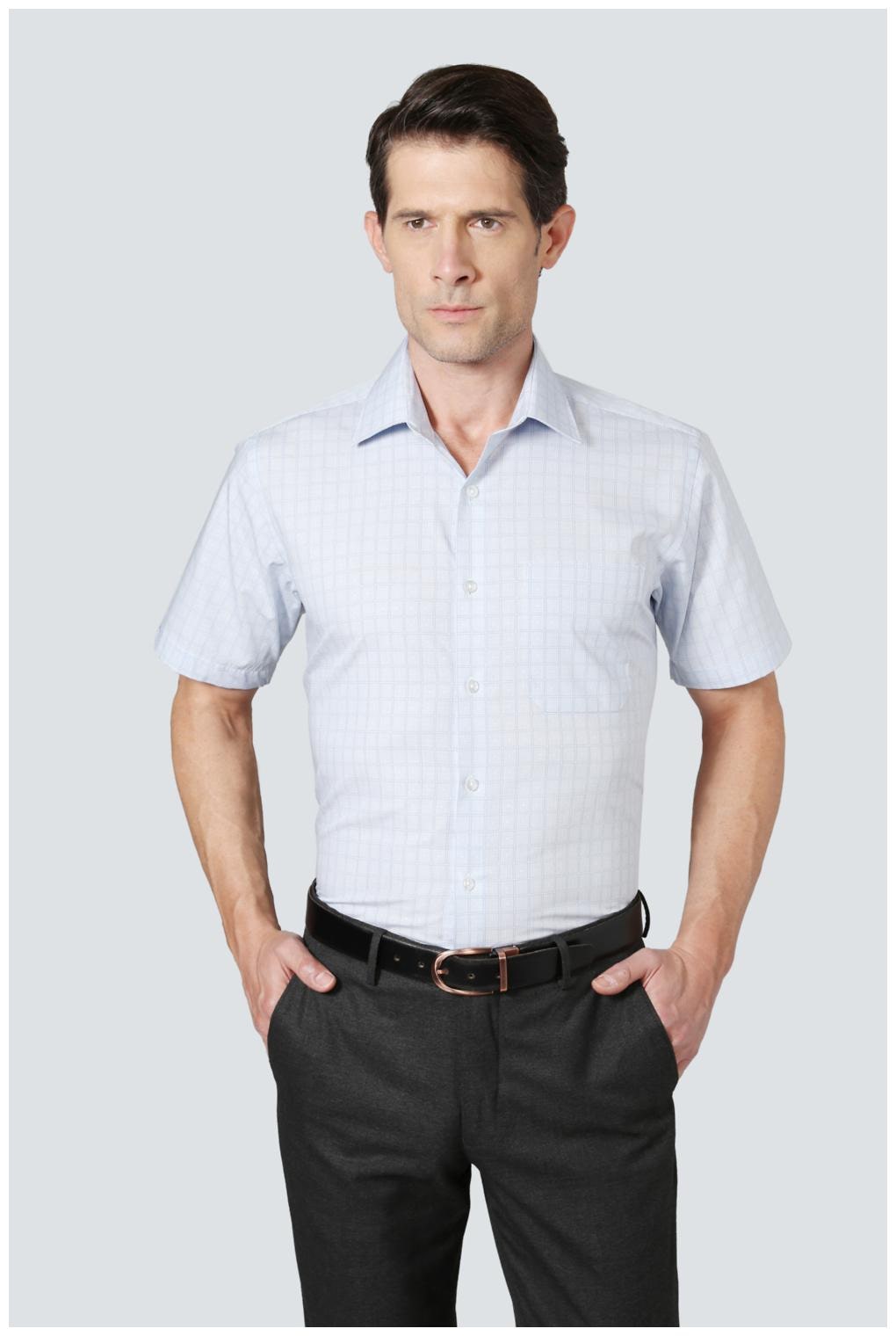 

Louis Philippe Men Regular fit Formal Shirt - Blue
