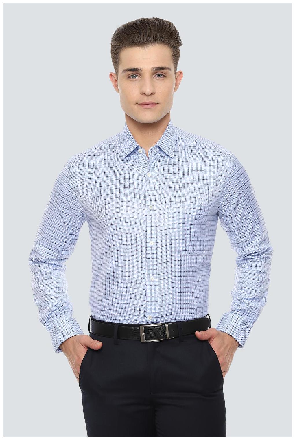 

Louis Philippe Men Regular fit Formal Shirt - Blue