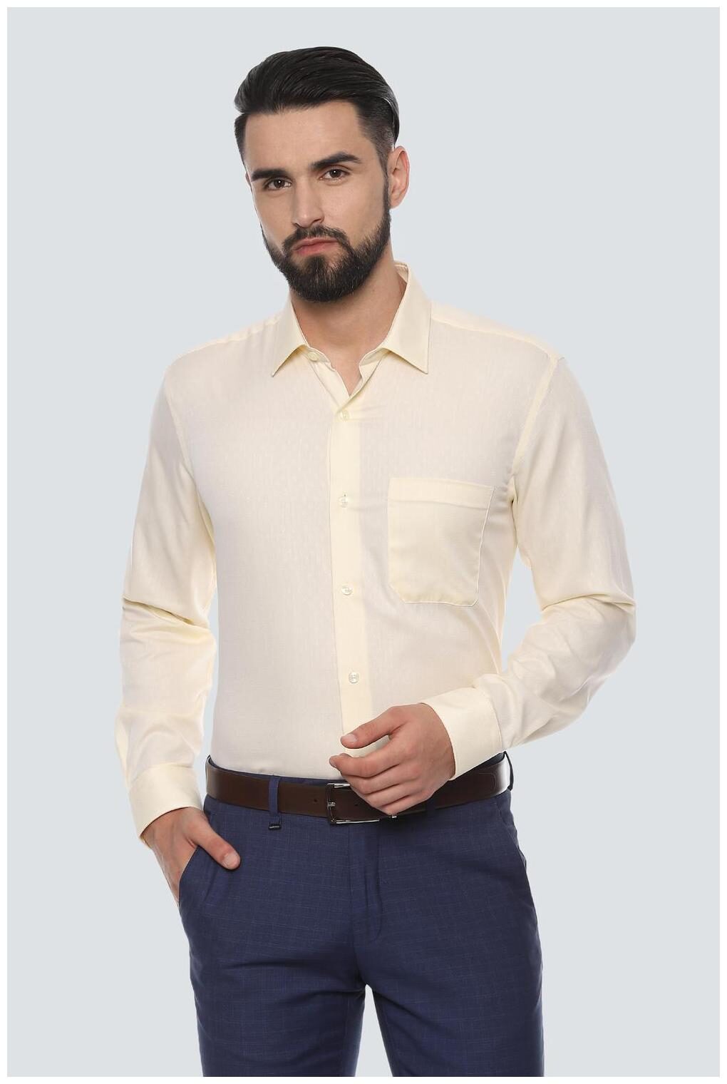 

Louis Philippe Men Slim fit Formal Shirt - Yellow