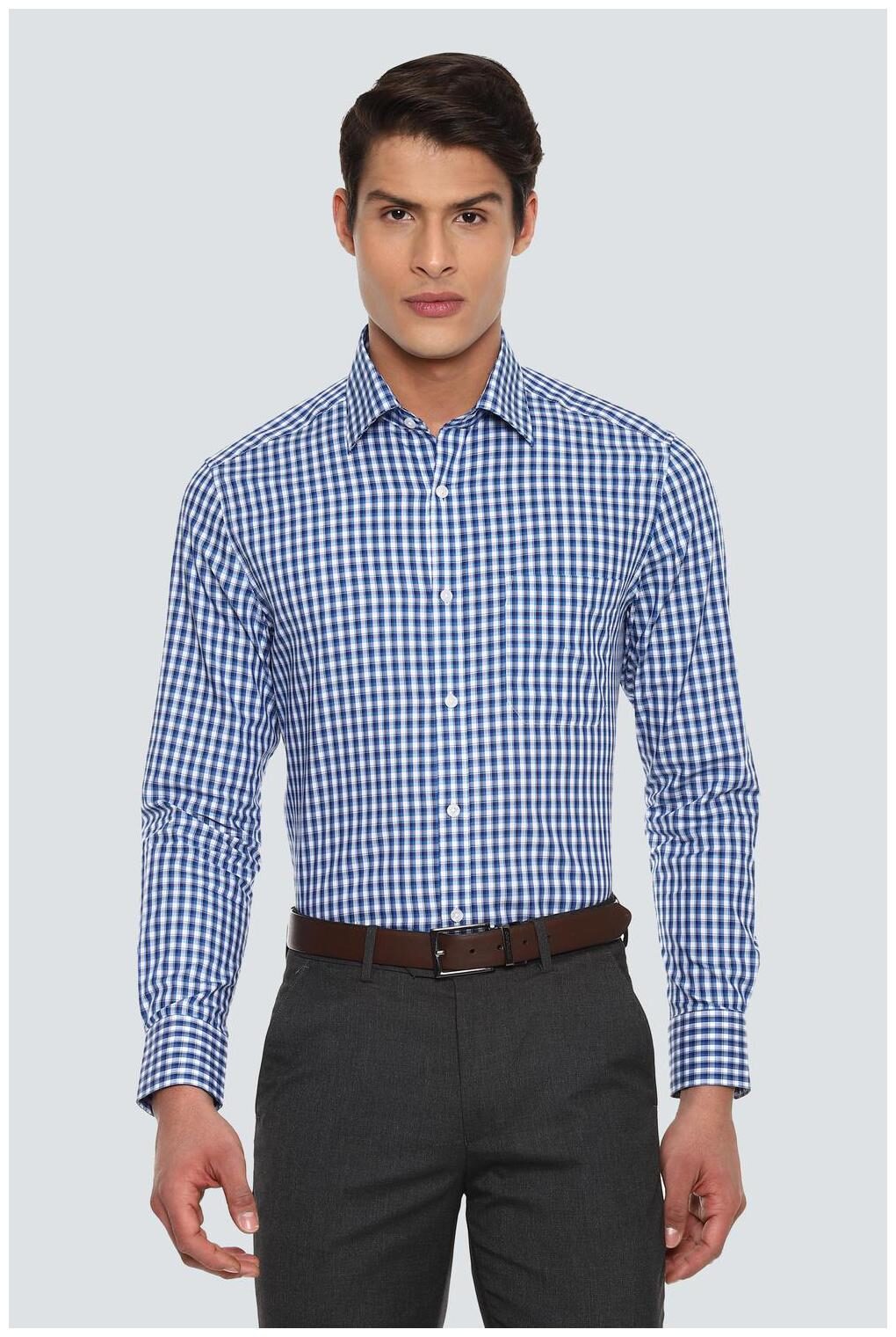 

Louis Philippe Men Regular fit Formal Shirt - Blue