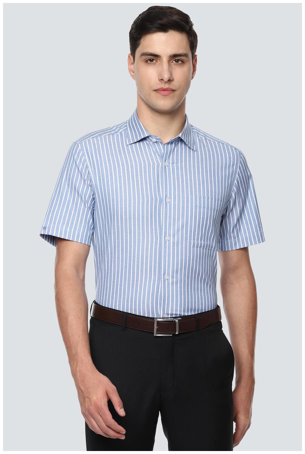 

Louis Philippe Men Regular fit Formal Shirt - Blue