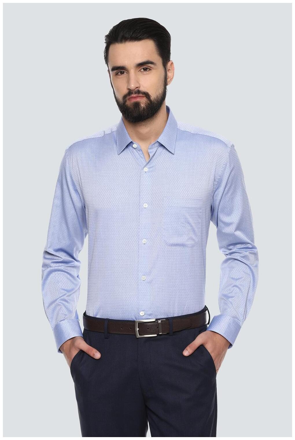 

Louis Philippe Men Regular fit Formal Shirt - Blue