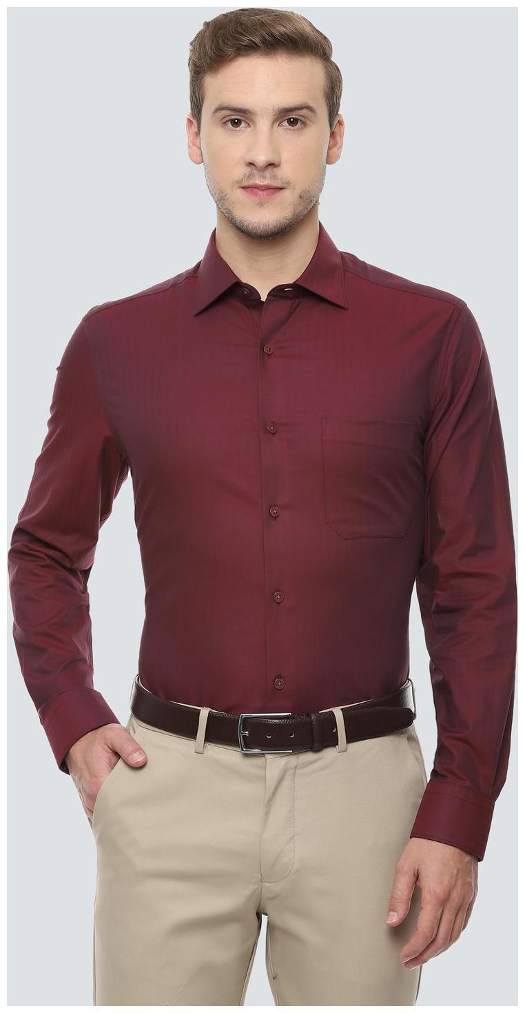 

Louis Philippe Men Regular fit Formal Shirt - Maroon