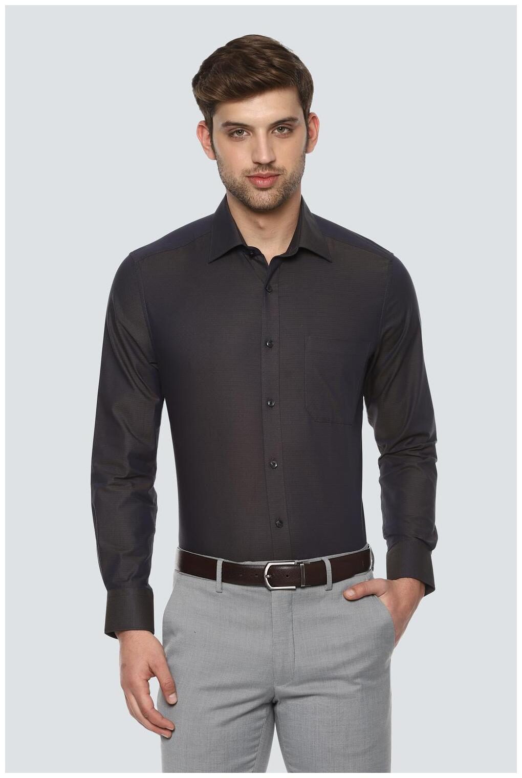 

Louis Philippe Men Regular fit Formal Shirt - Grey