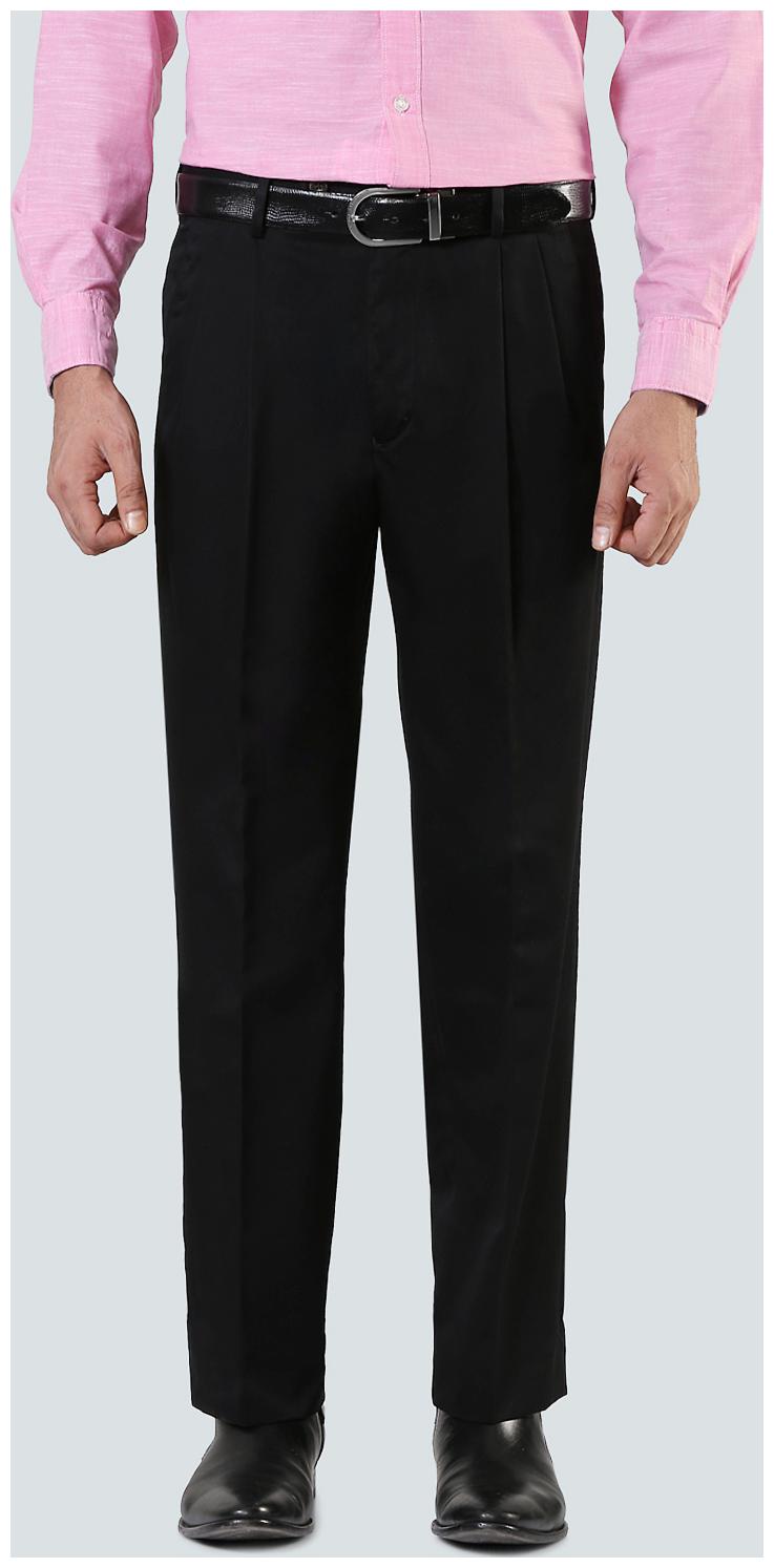 

Louis Philippe Men Solid Regular Fit Formal Trouser - Black