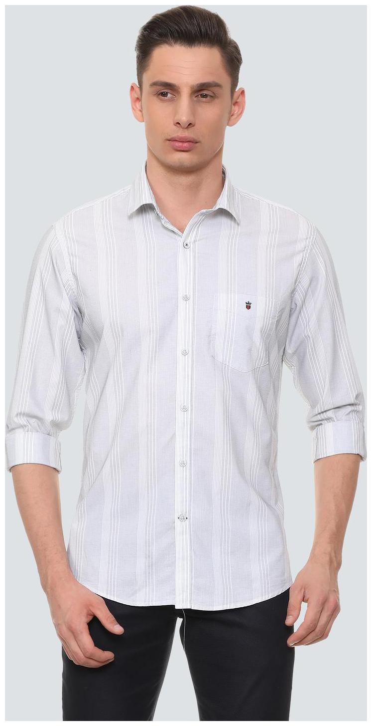 

Louis Philippe Men White Vertical Stripes Slim Fit Casual Shirt