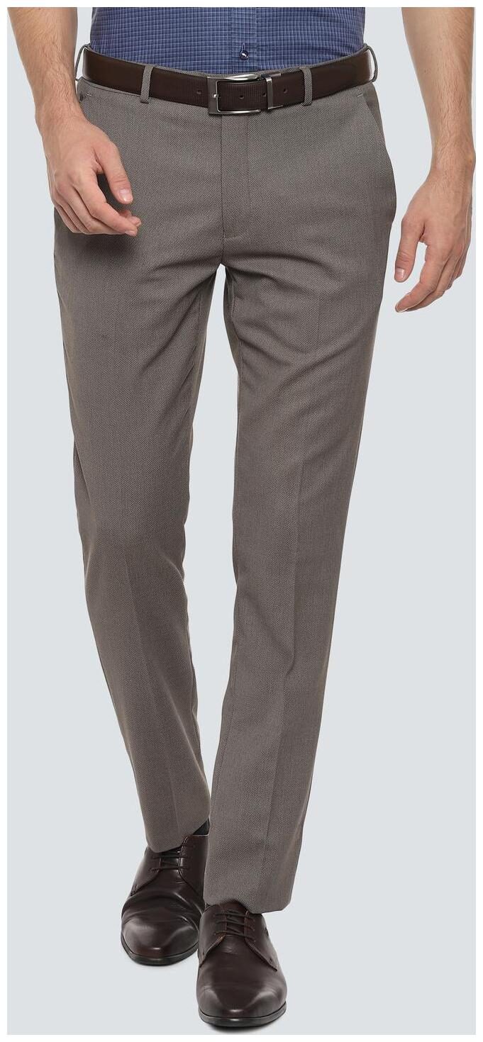 

Louis Philippe Men Solid Slim Fit Formal Trouser - Grey