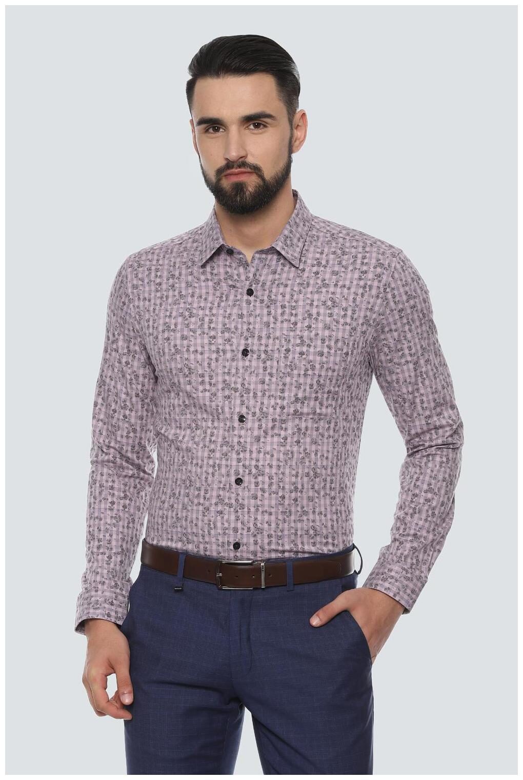 

Louis Philippe Men Super slim fit Formal Shirt - Pink