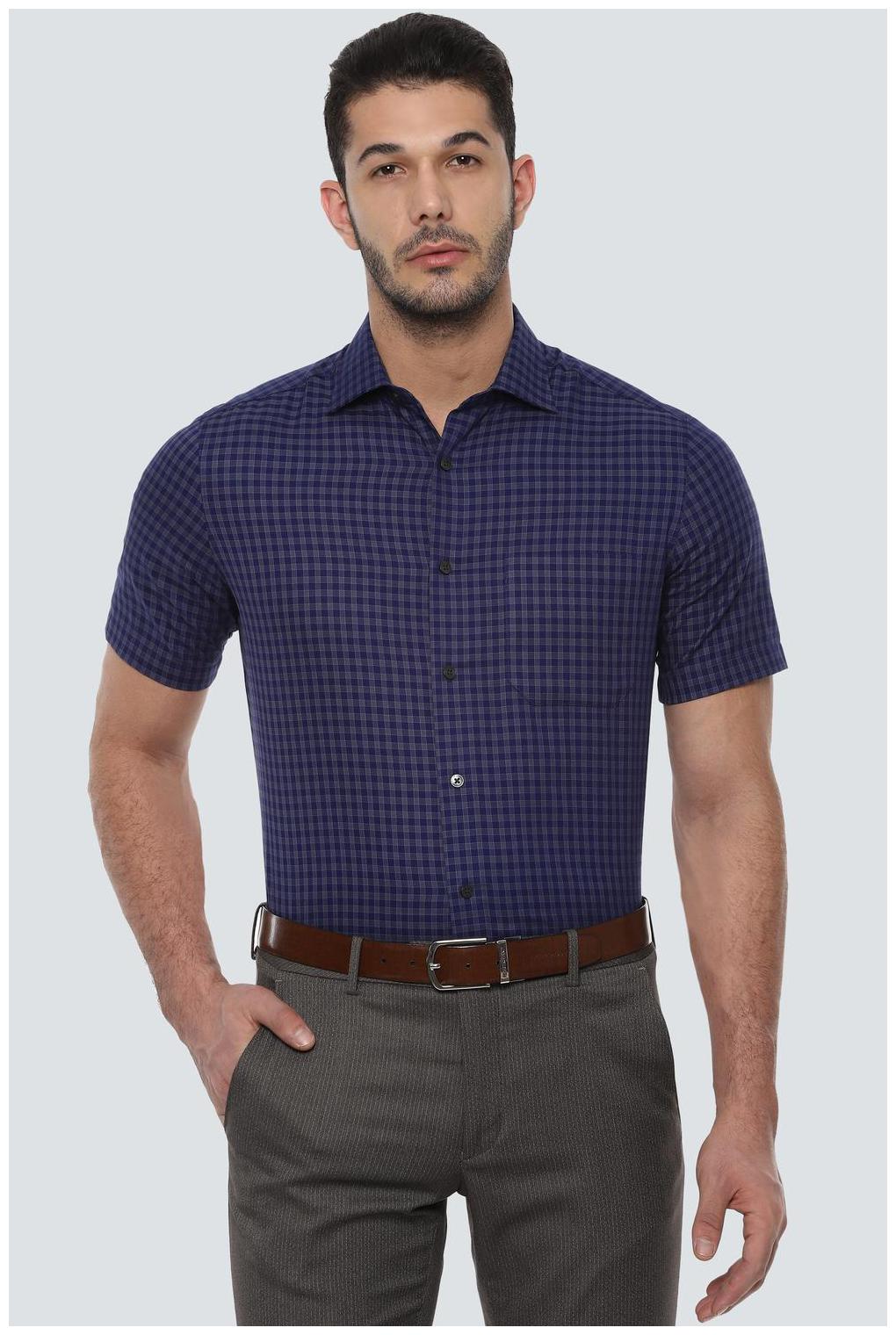 

Louis Philippe Men Regular fit Formal Shirt - Navy blue