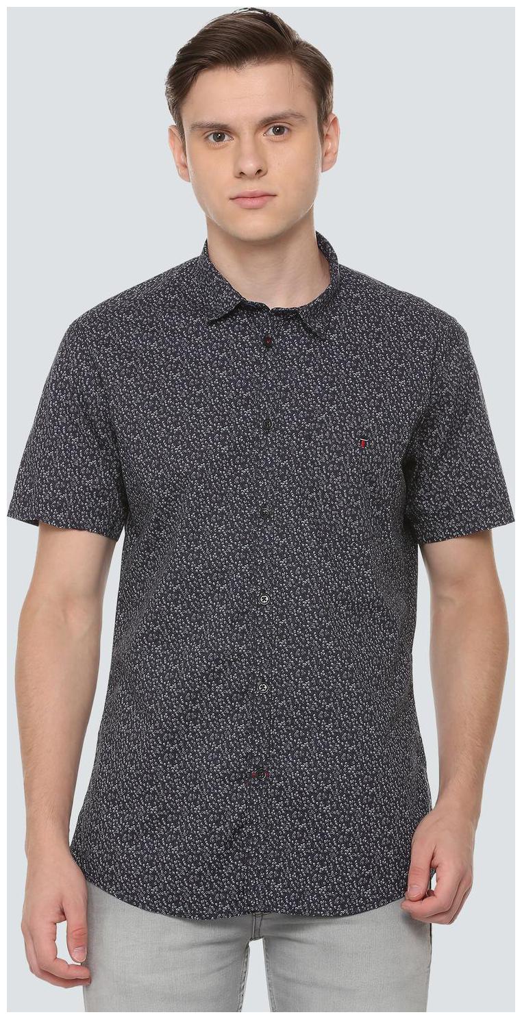 

Louis Philippe Men Blue Printed Slim Fit Casual Shirt