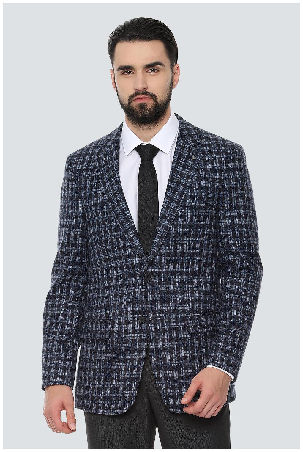 

Louis Philippe Men Blue Checked Regular fit Single Breasted Blazer