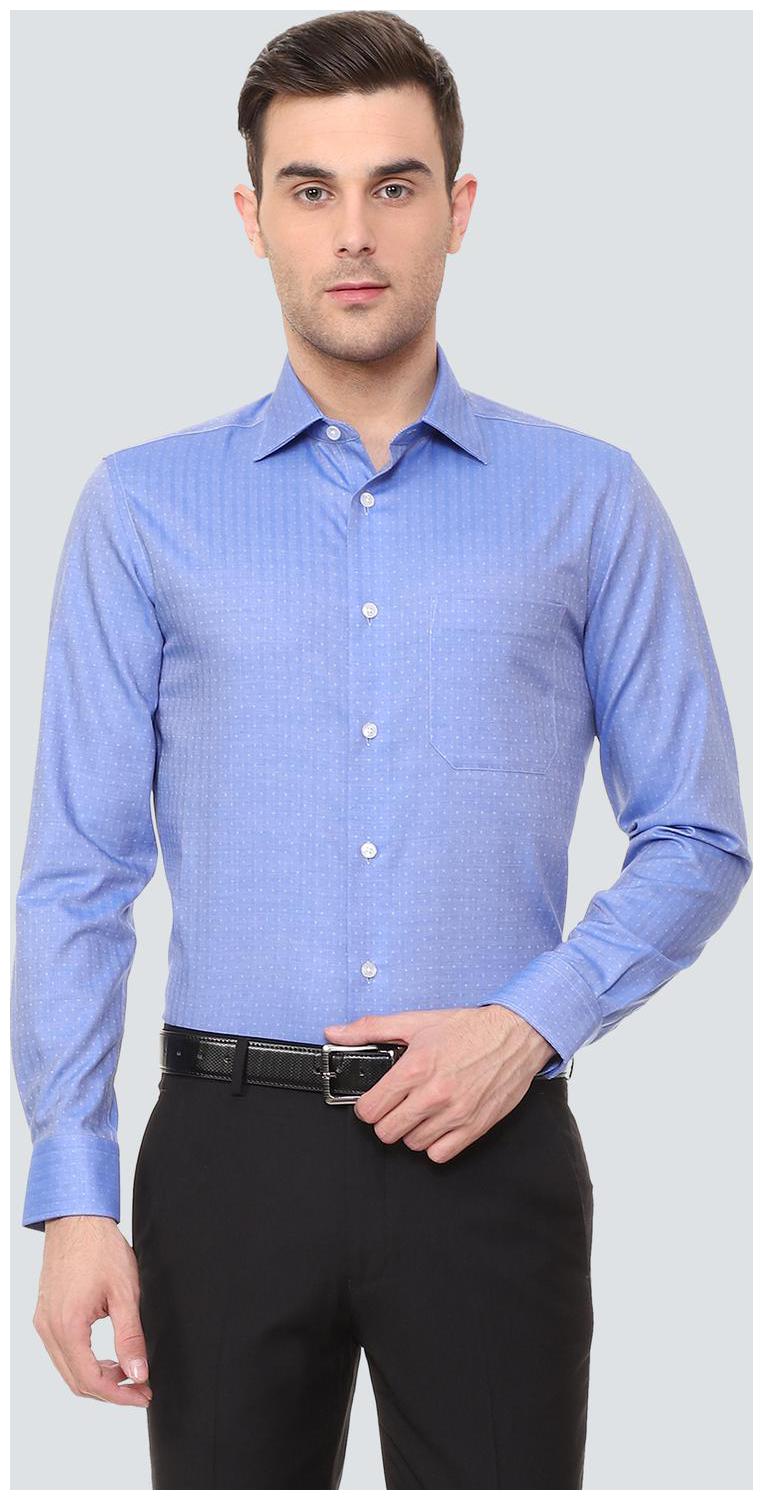 

Louis Philippe Men Regular fit Formal Shirt - Blue