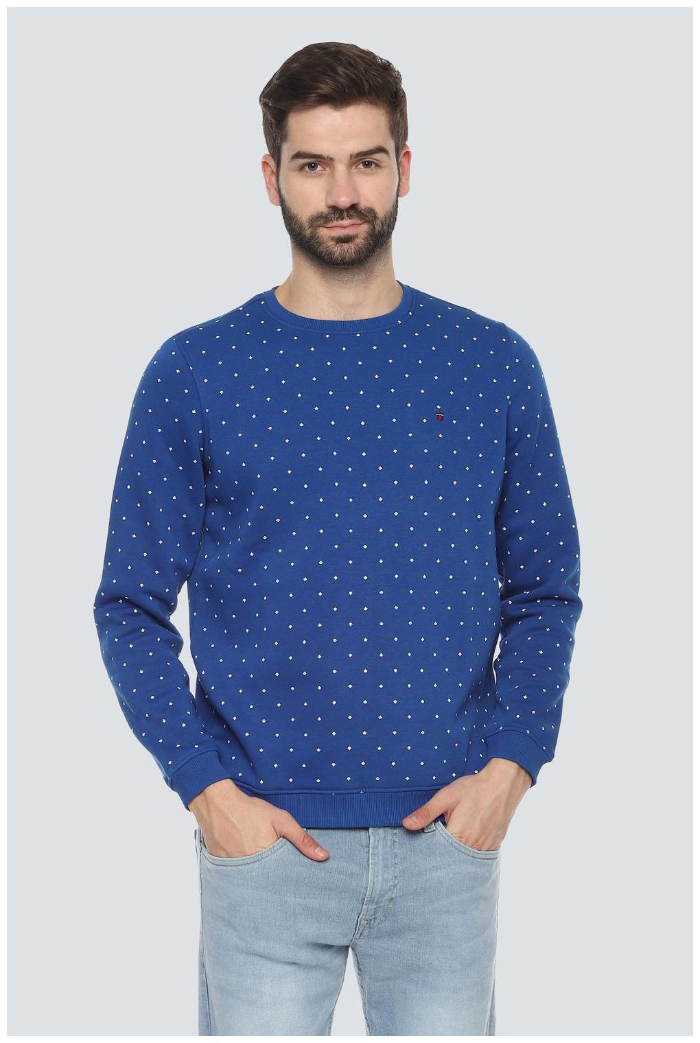 

Louis Philippe Men Blue Round neck Sweatshirt