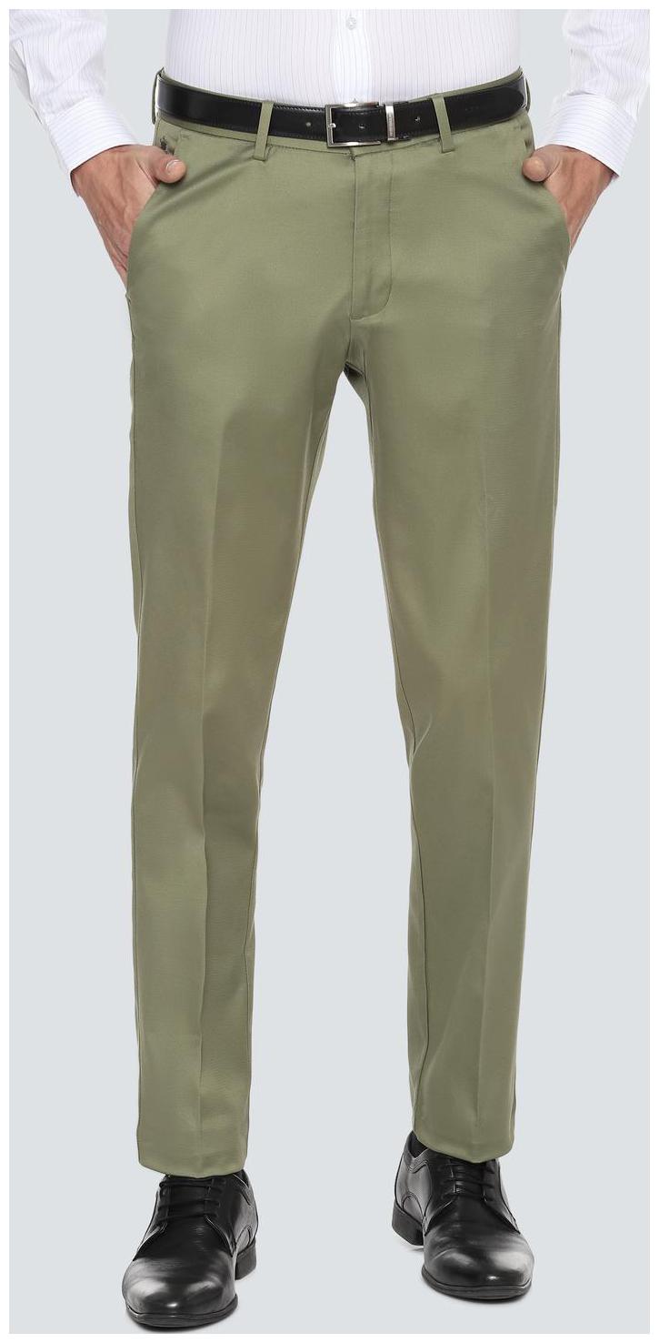 

Louis Philippe Men Textured Slim Fit Formal Trouser - Green