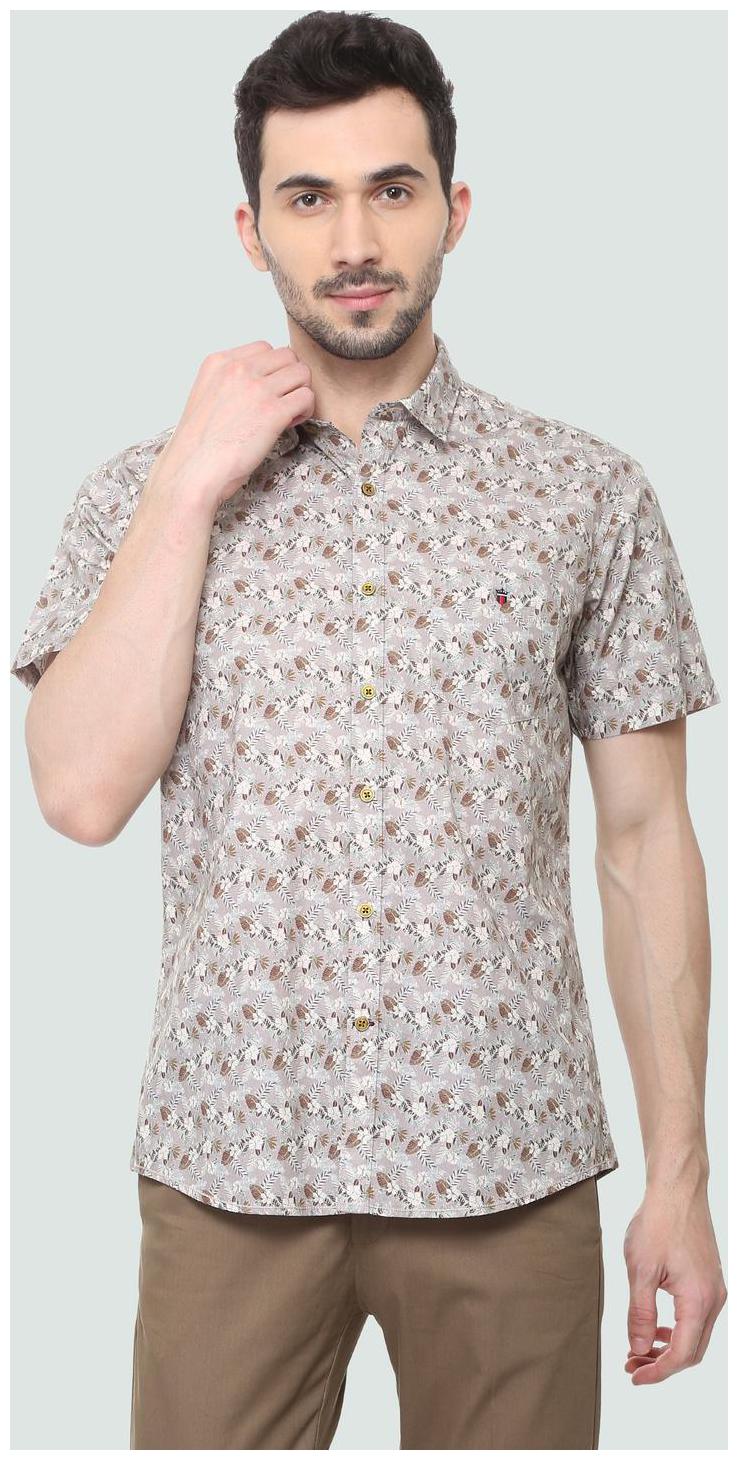 

Louis Philippe Men Brown Printed Slim Fit Casual Shirt