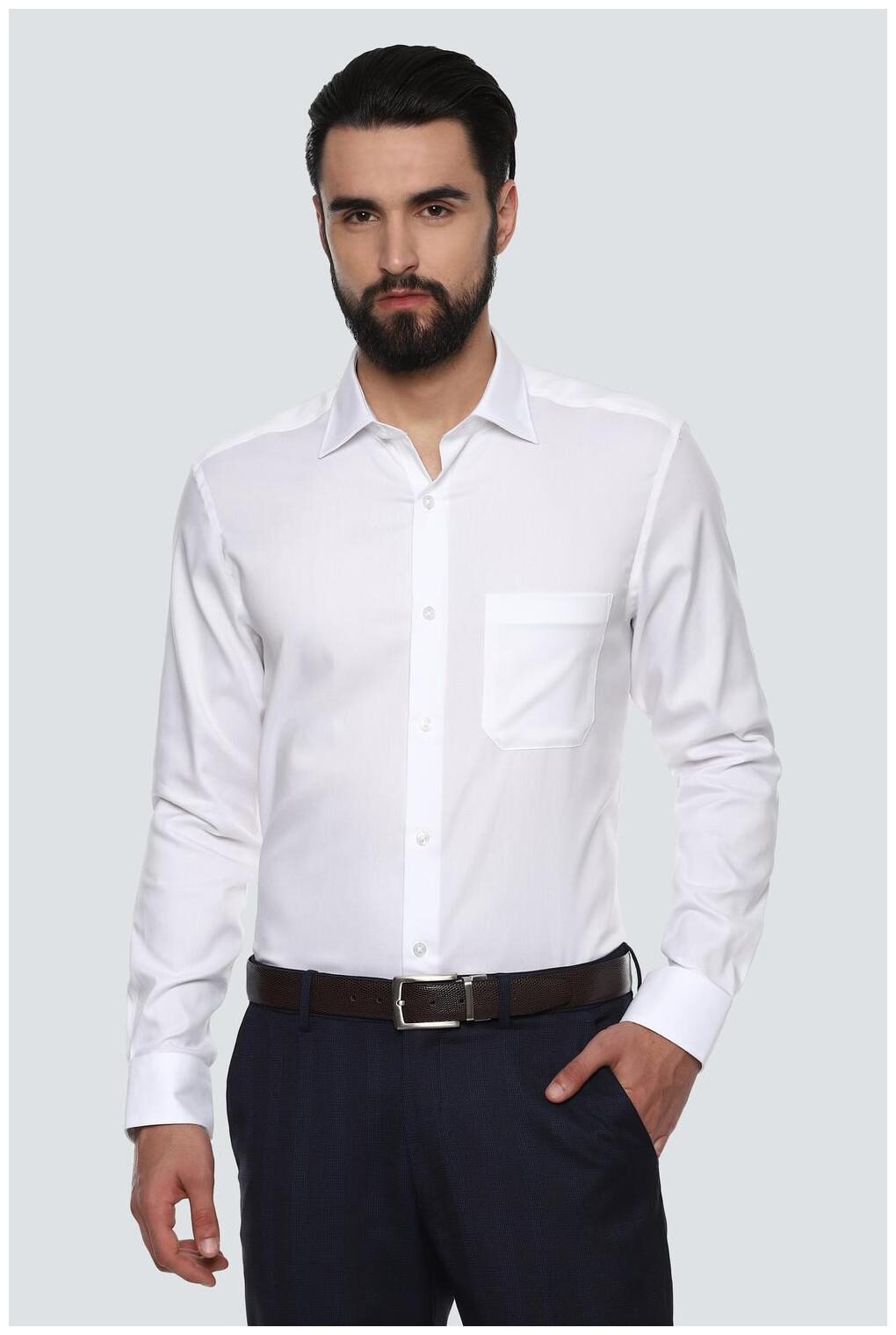

Louis Philippe Men Regular fit Formal Shirt - White
