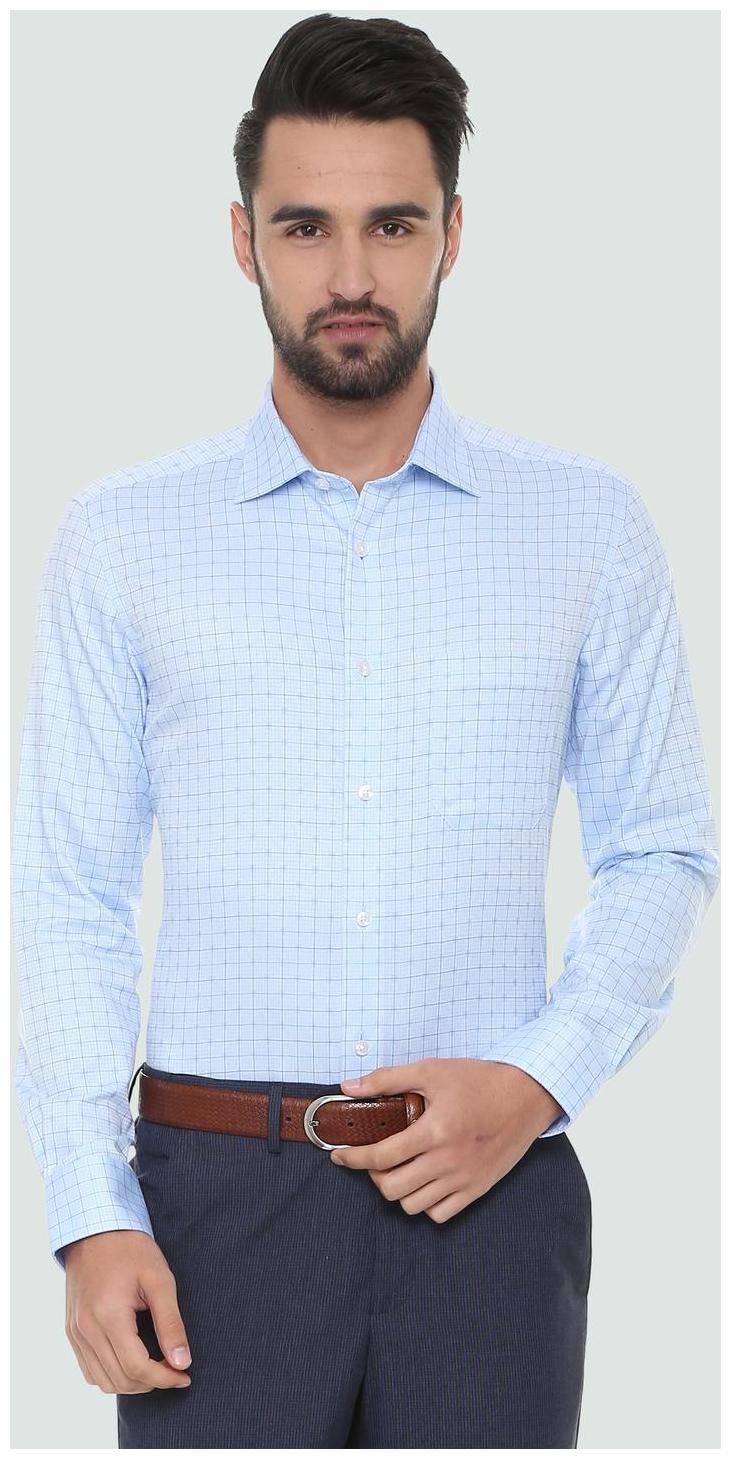 

Louis Philippe Men Regular fit Formal Shirt - Blue