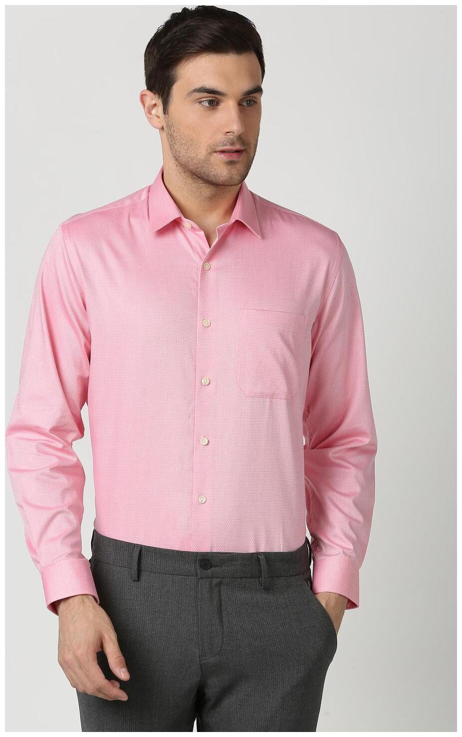

Louis Philippe Men Slim fit Formal Shirt - Pink