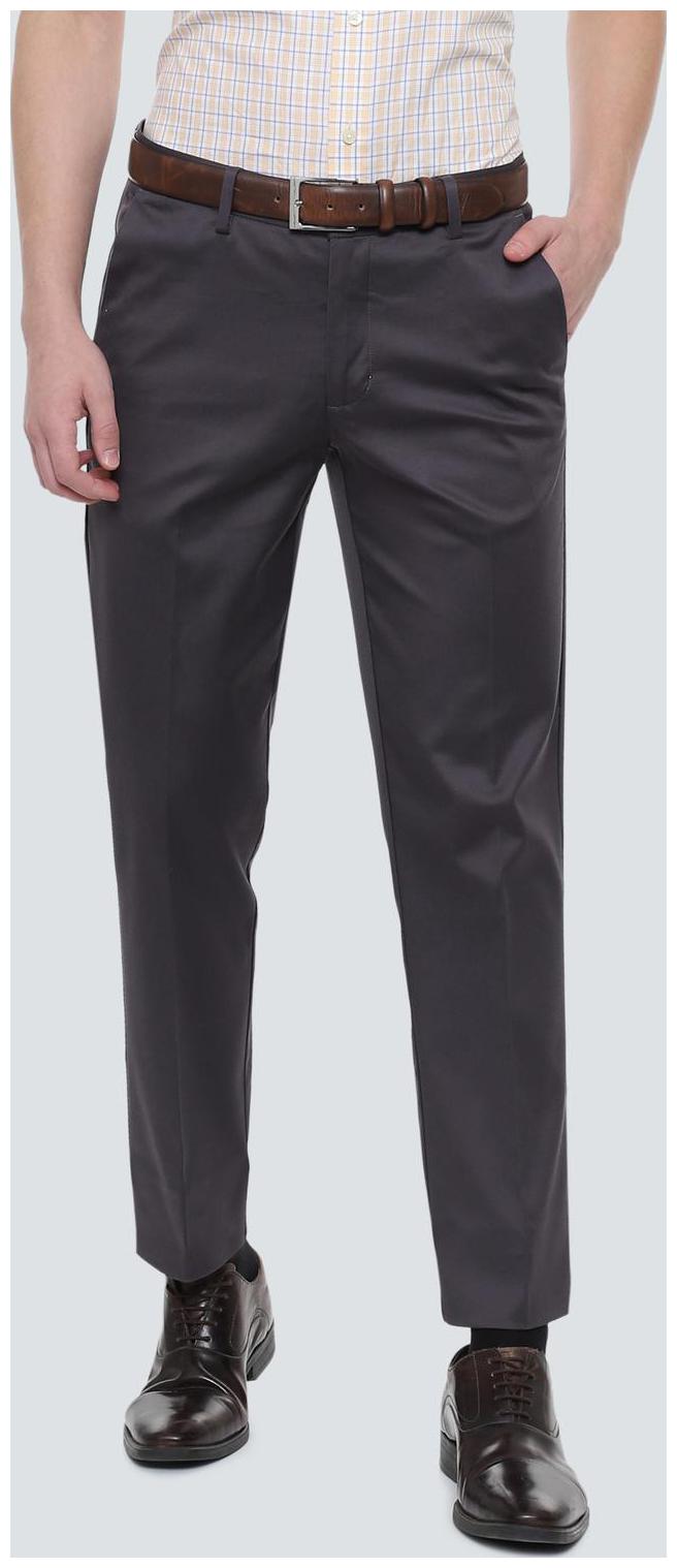 

Louis Philippe Men Solid Slim Fit Formal Trouser - Grey