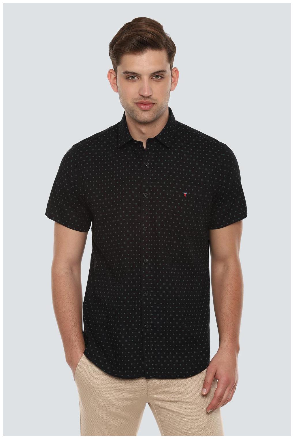 

Louis Philippe Men Black Polka Dots Slim Fit Casual Shirt