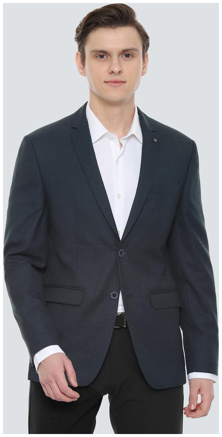 

Louis Philippe Men Blue Checked Slim fit Single Breasted Blazer