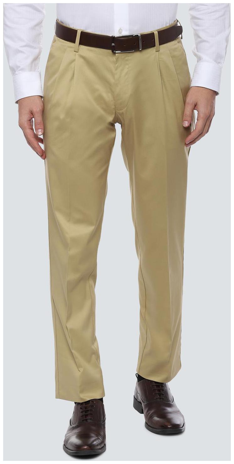 

Louis Philippe Men Solid Regular Fit Formal Trouser - Beige