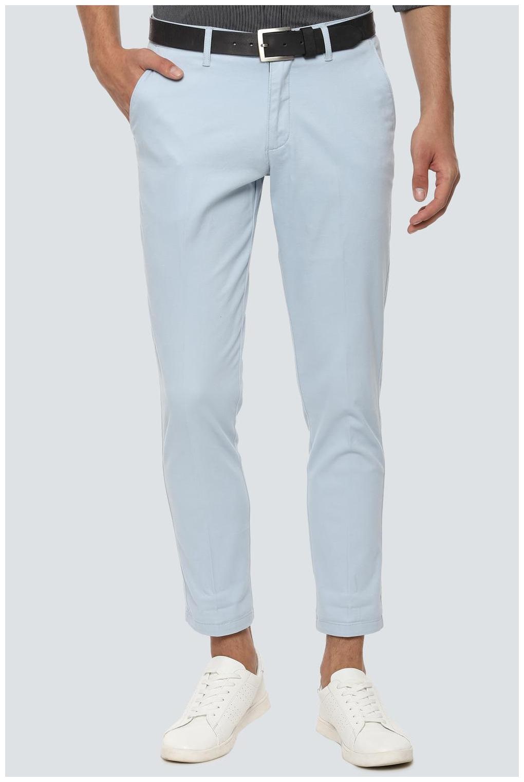 

Louis Philippe Men Blue Solid Slim fit Regular trousers