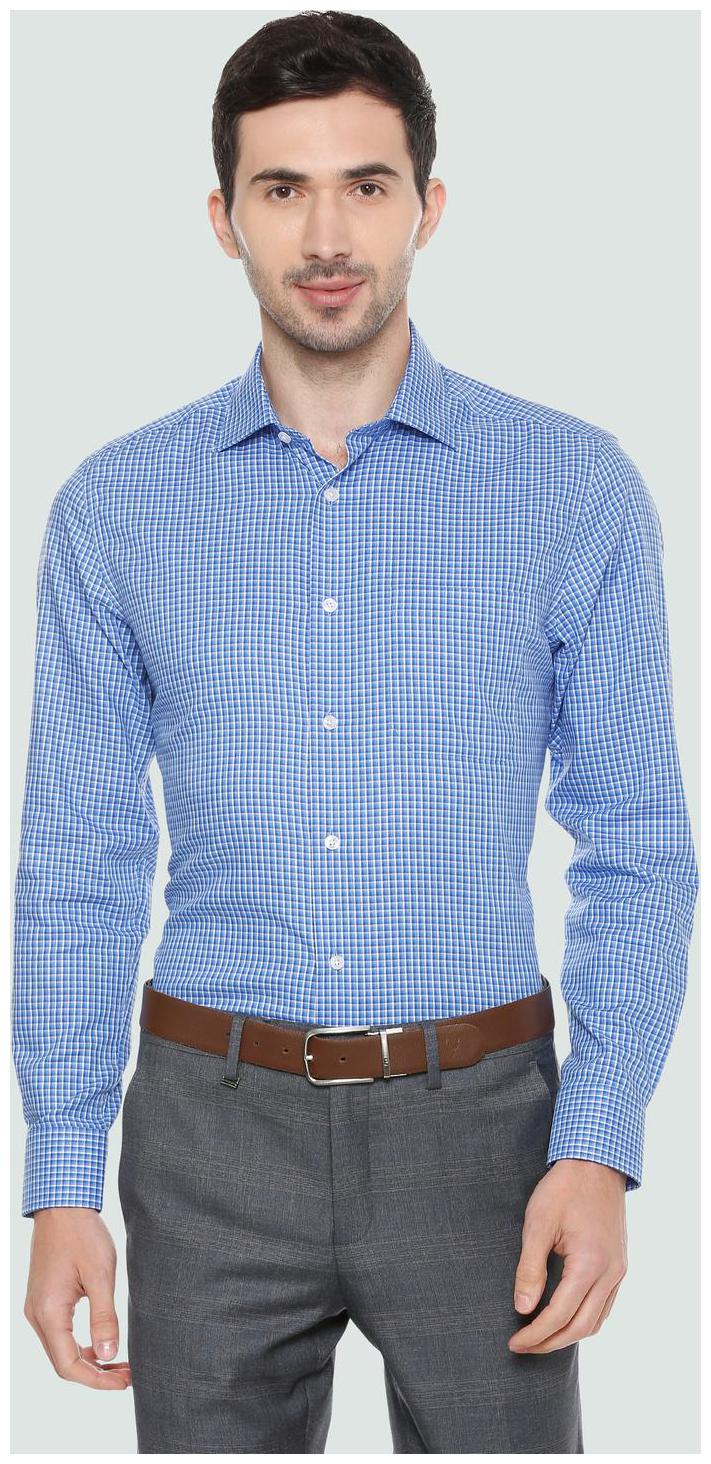 

Louis Philippe Men Regular fit Formal Shirt - Blue