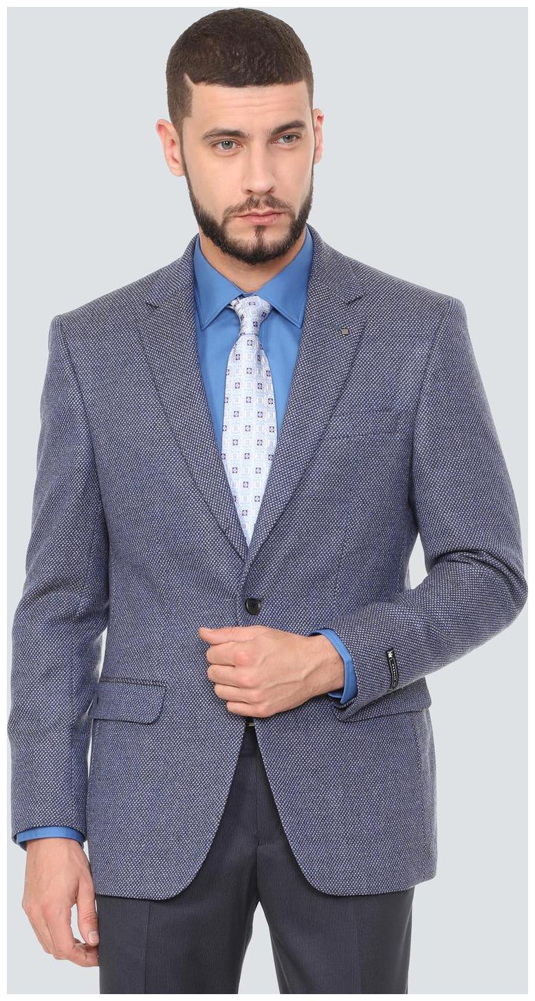 

Louis Philippe Men Blue Textured Regular fit Single Breasted Blazer