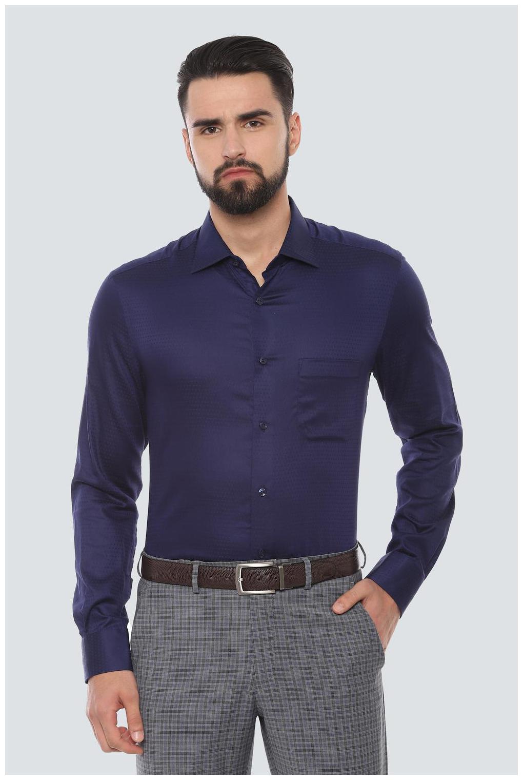 

Louis Philippe Men Regular fit Formal Shirt - Blue