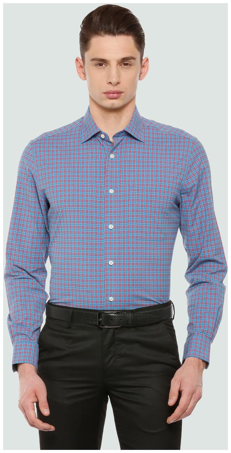 

Louis Philippe Men Regular fit Formal Shirt - Blue