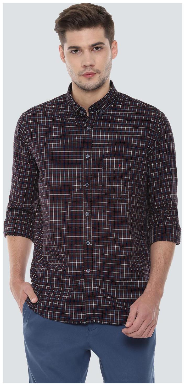 

Louis Philippe Men Black Checked Slim Fit Casual Shirt
