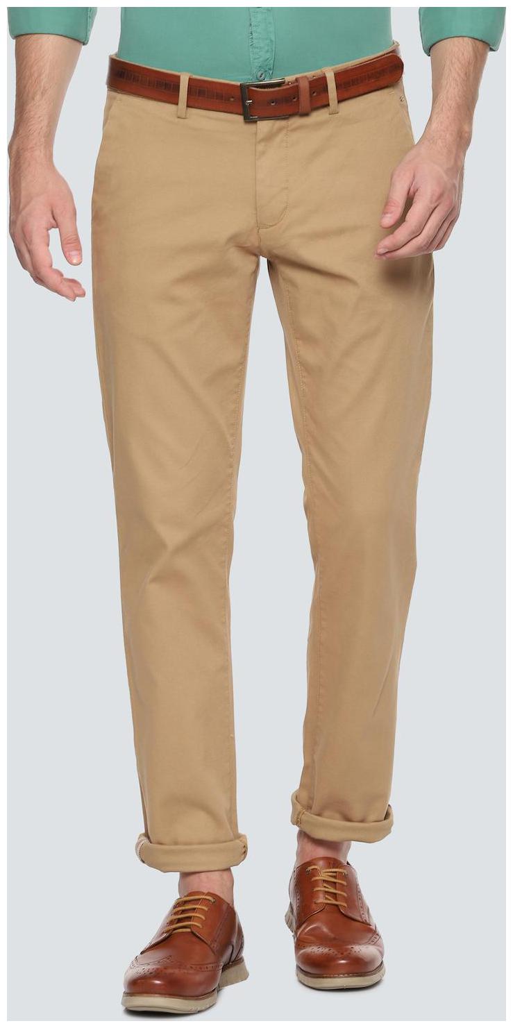 

Louis Philippe Men Beige Textured Slim fit Regular trousers