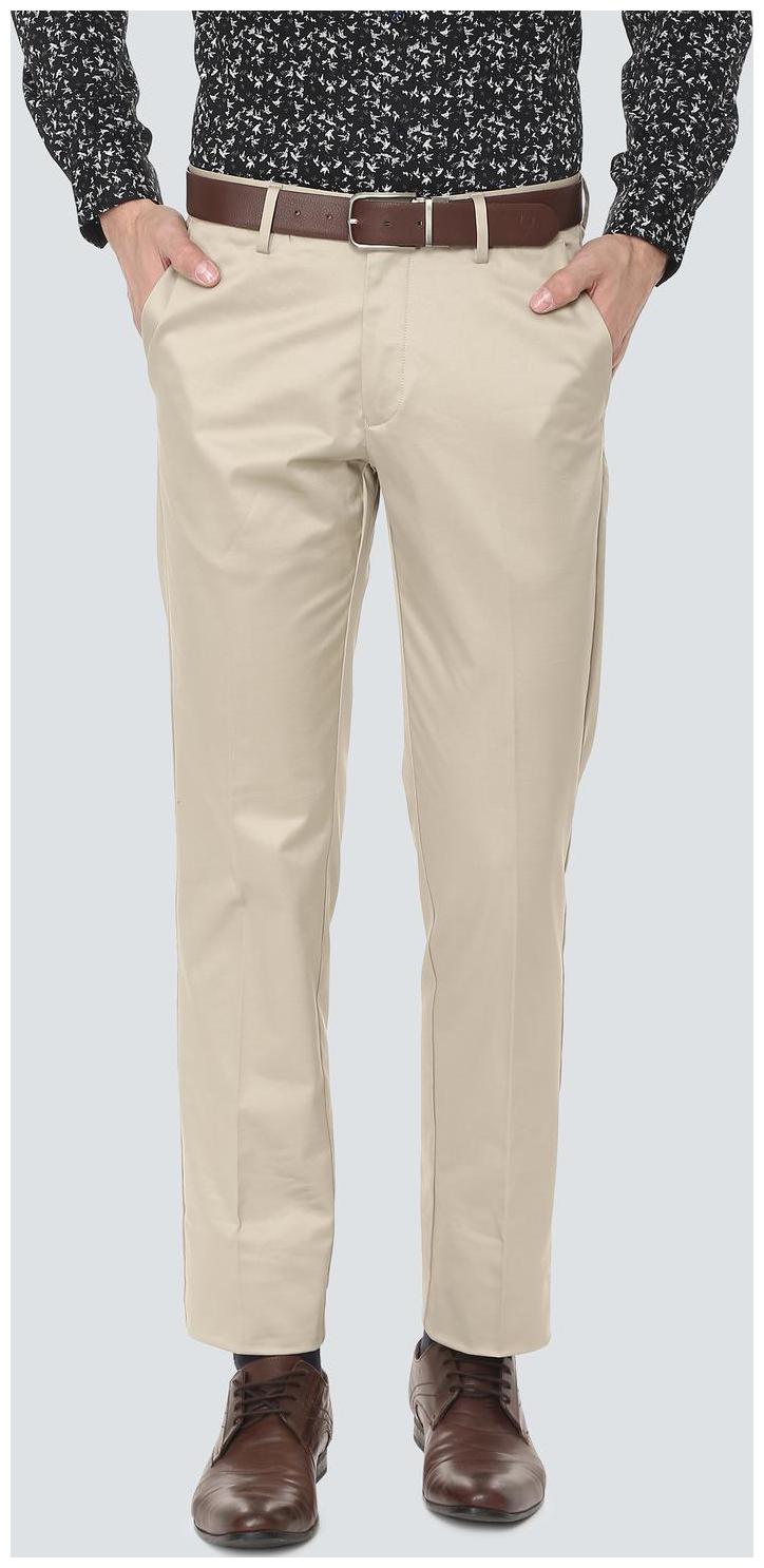 

Louis Philippe Men Solid Regular Fit Formal Trouser - Beige