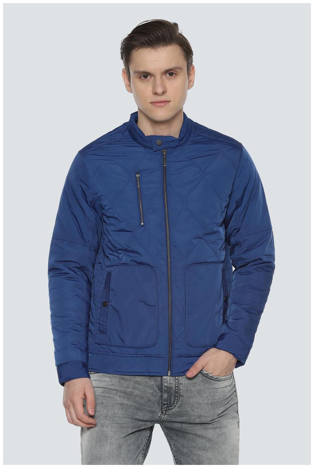 

Louis Philippe Men Blue Solid Quilted jacket