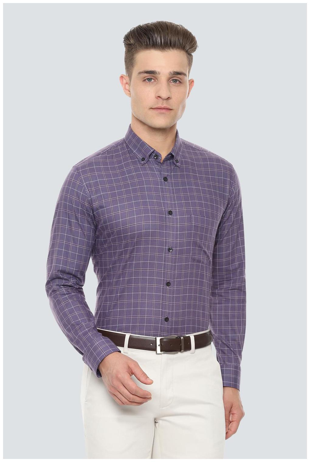 

Louis Philippe Men Slim fit Formal Shirt - Purple