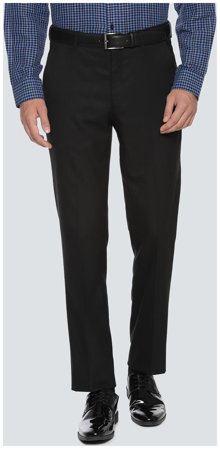 

Louis Philippe Men Solid Slim Fit Formal Trouser - Black