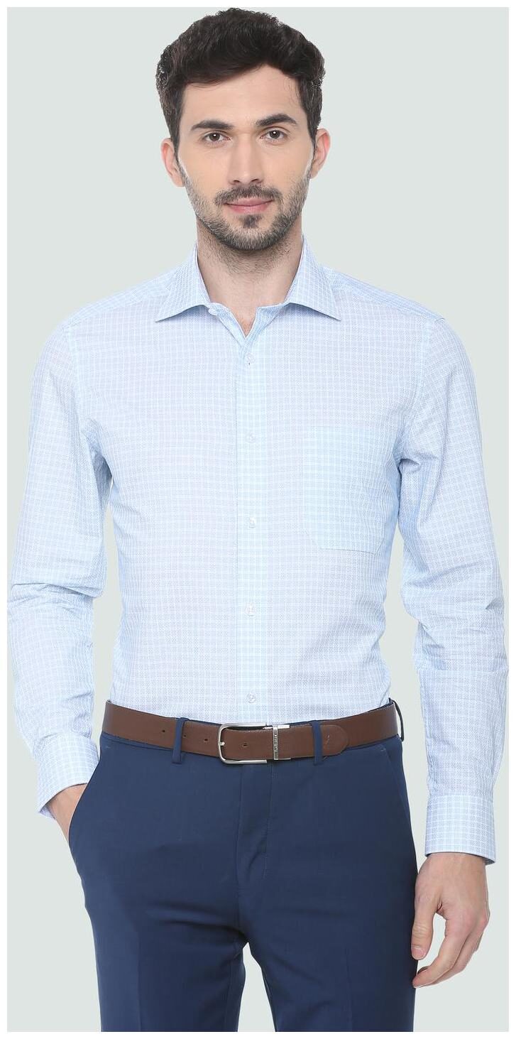 

Louis Philippe Men Regular fit Formal Shirt - Blue
