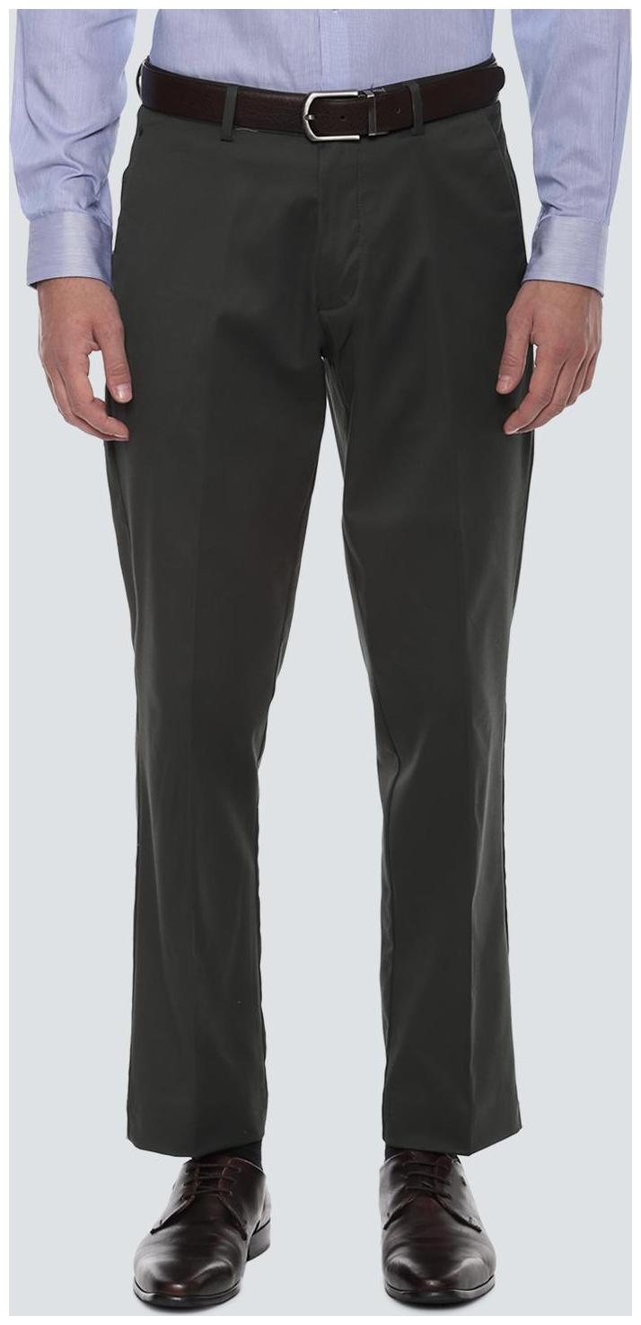 

Louis Philippe Men Textured Regular Fit Formal Trouser - Grey