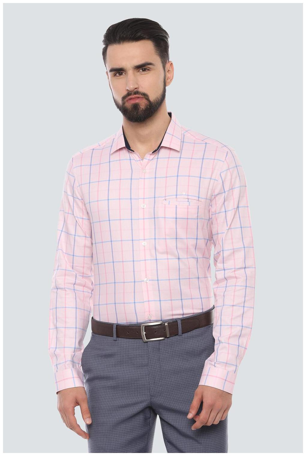 

Louis Philippe Men Super slim fit Formal Shirt - Pink