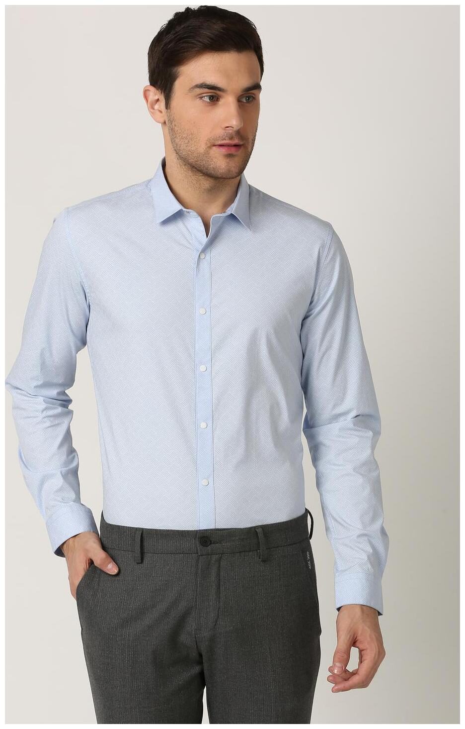 

Louis Philippe Men Super slim fit Formal Shirt - Blue