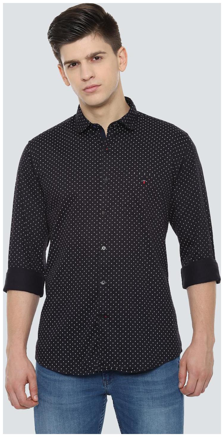 

Louis Philippe Men Blue Printed Slim Fit Casual Shirt