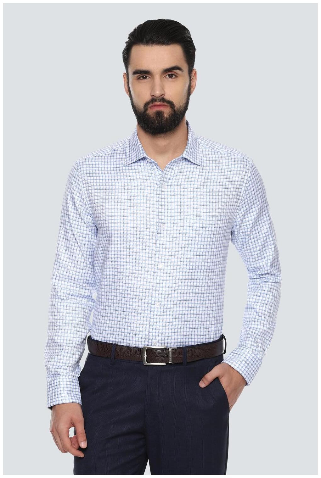 

Louis Philippe Men Regular fit Formal Shirt - Blue