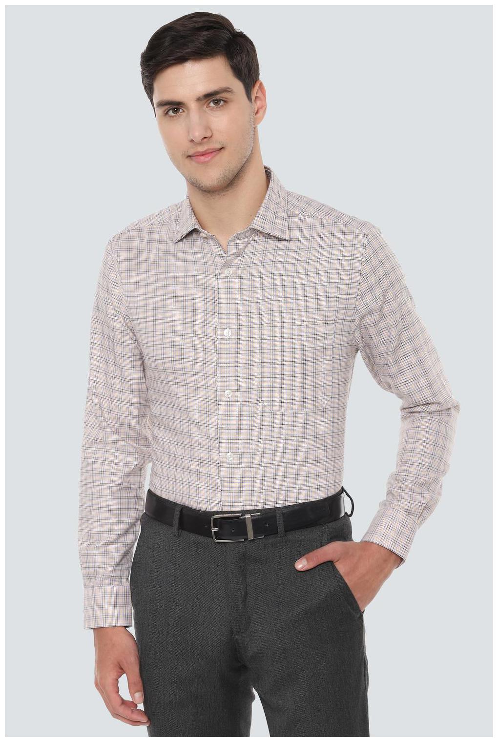 

Louis Philippe Men Regular fit Formal Shirt - Beige