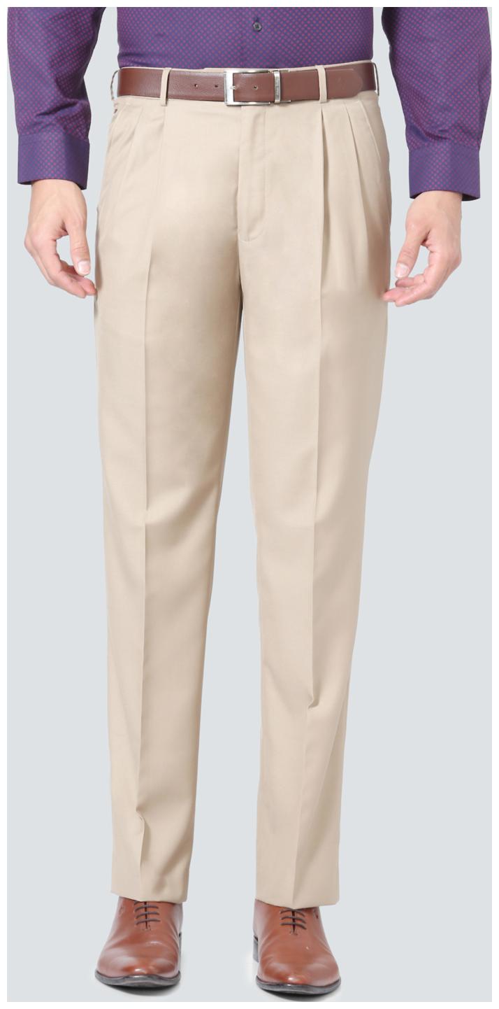 

Louis Philippe Men Solid Regular Fit Formal Trouser - Beige