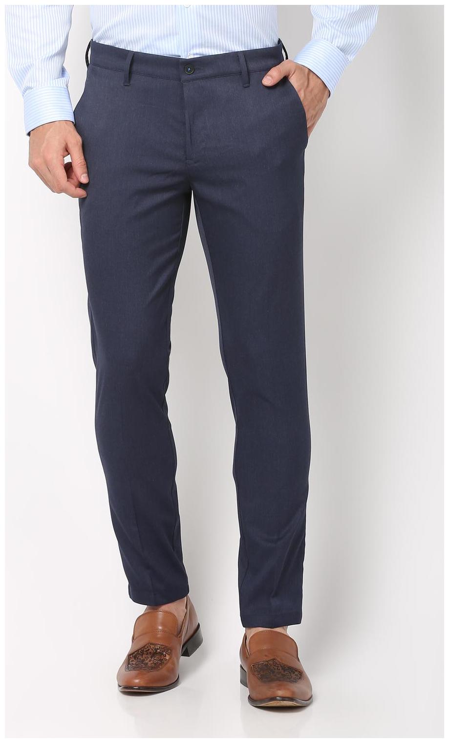 

Louis Philippe Men Solid Slim Fit Formal Trouser - Blue