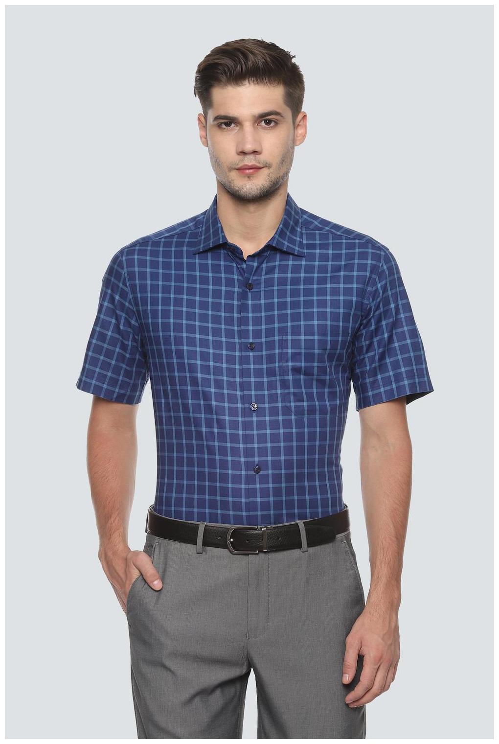 

Louis Philippe Men Regular fit Formal Shirt - Blue