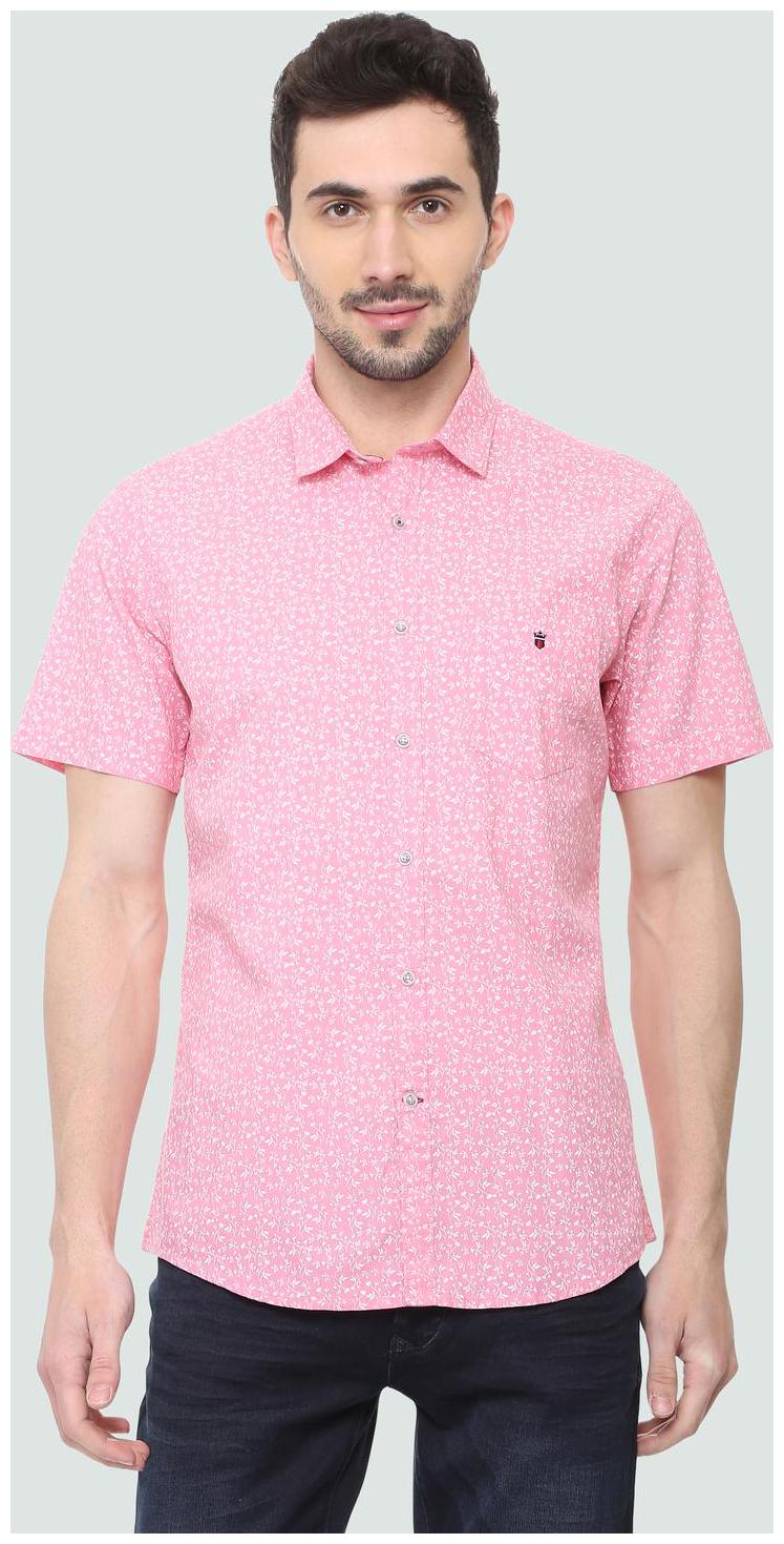 

Louis Philippe Men Pink Printed Slim Fit Casual Shirt