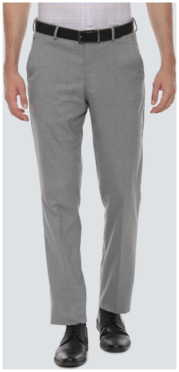 

Louis Philippe Men Solid Slim Fit Formal Trouser - Grey