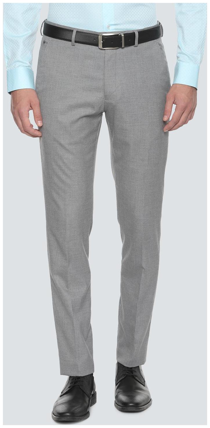 

Louis Philippe Men Textured Slim Fit Formal Trouser - Grey